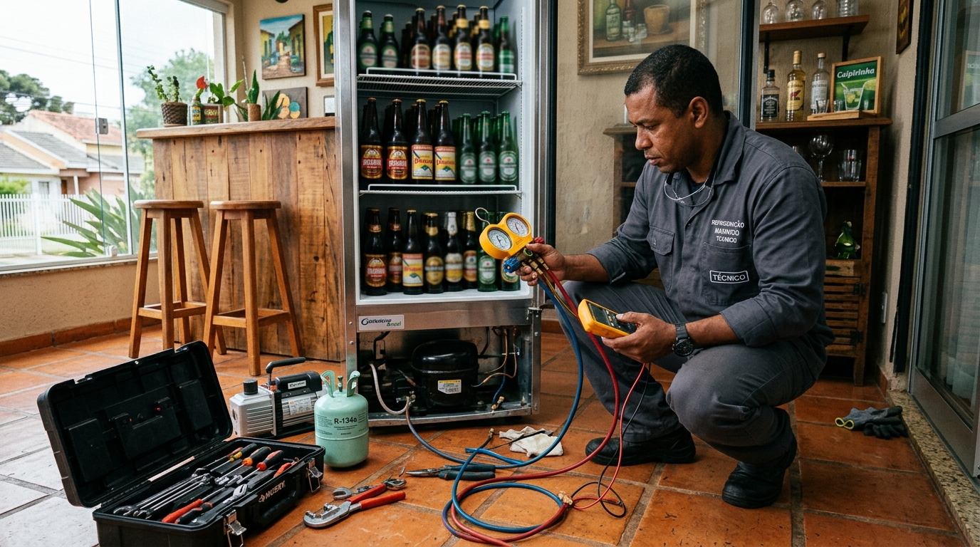 Técnico de conserto de cervejeira em residência em Aracaju‑SE