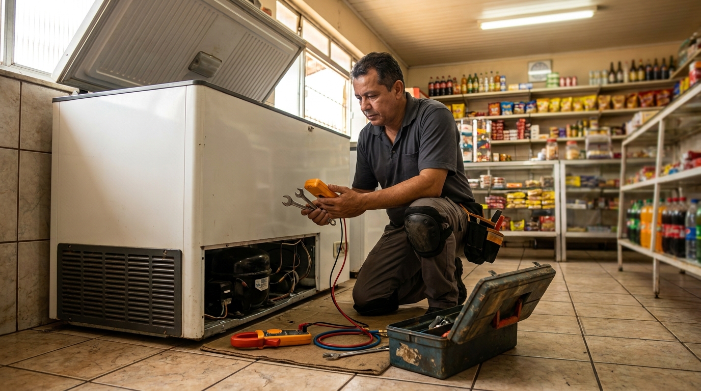 Técnico de conserto de freezer em residência em Aracaju‑SE
