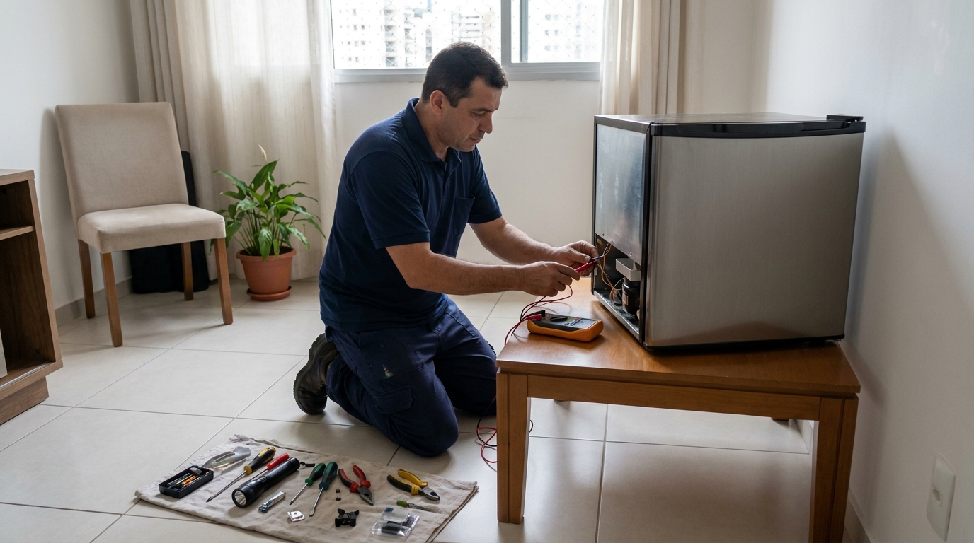 Técnico de conserto de frigobar em residência em Aracaju‑SE