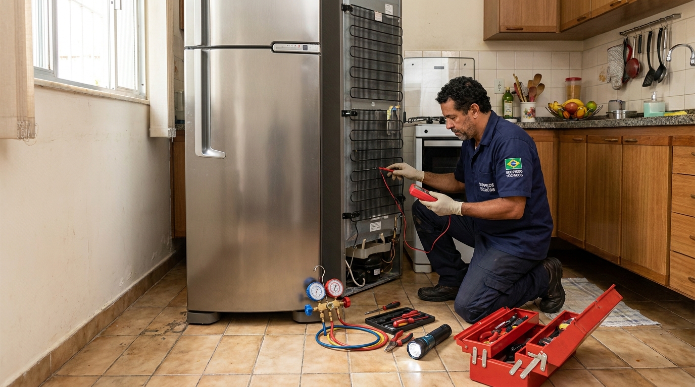 Técnico de conserto de geladeira em residência em Aracaju‑SE